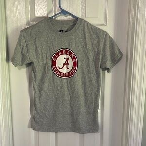 Russell Athletic Gray and Red Short Sleeve Tee